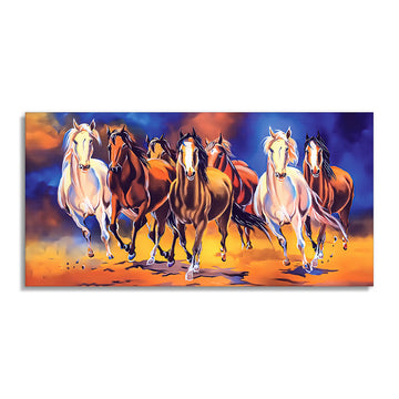 7 Horse Vastu Canvas Painting For Energize Your Space with Prosperity and Harmony