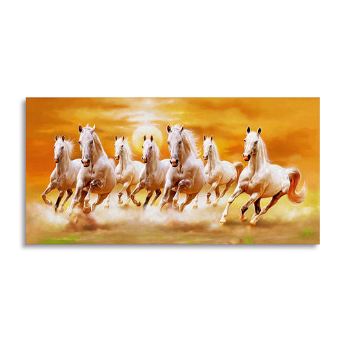 7 Horse Vastu Canvas Painting For Energize Your Space with Prosperity and Harmony