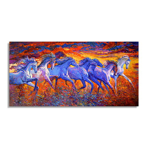 7 Horse Vastu Canvas Painting For Energize Your Space with Prosperity and Harmony