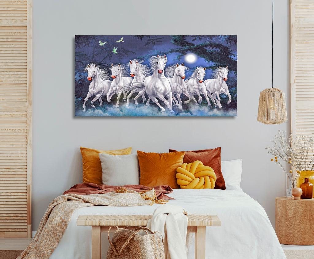 7 Horse Vastu Canvas Painting For Energize Your Space with Prosperity and Harmony