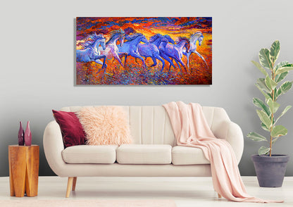 7 Horse Vastu Canvas Painting For Energize Your Space with Prosperity and Harmony