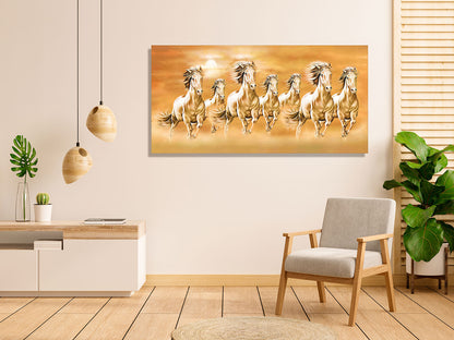 7 Horse Vastu Canvas Painting For Energize Your Space with Prosperity and Harmony