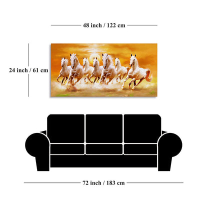 7 Horse Vastu Canvas Painting For Energize Your Space with Prosperity and Harmony